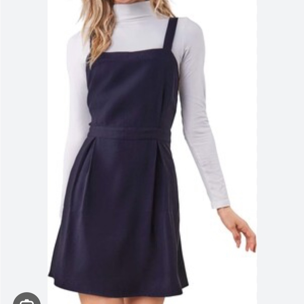 Sugar lips Navy Blue overall dress NWT